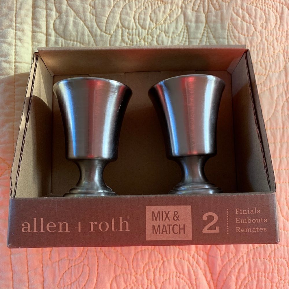 Allen & Roth Finials (2 per box) Brushed Nickel
